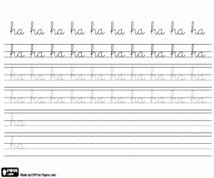 Learning with the consonant H coloring page