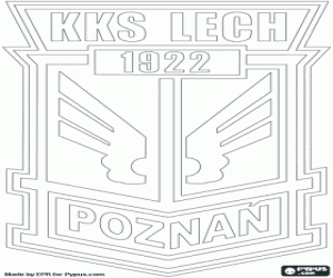 Lech Poznan badge coloring page