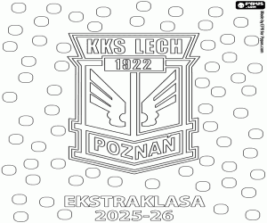 Lech Poznan, champion 2025-2026 coloring page