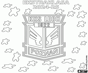 Lech Poznan, Ekstraklasa 2024-2025 coloring page