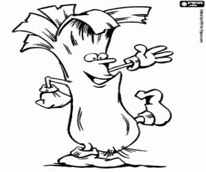 The leek, an edible plant coloring page