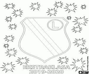 Legia Warsaw, 2019-20 champion coloring page