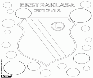 Legia Warsaw, champion 2012-2013 coloring page