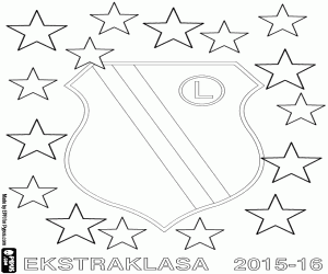 Legia Warsaw, champion 2015-2016 coloring page