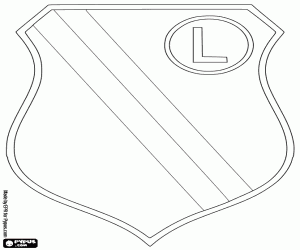 Legia Warsaw logo coloring page