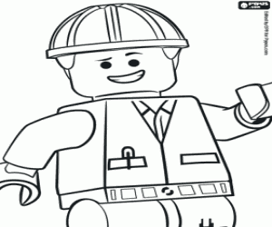 A Lego character, Emmet coloring page