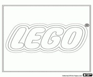 Lego logo, construction toys coloring page