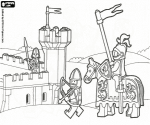 A Lego medieval adventure coloring page