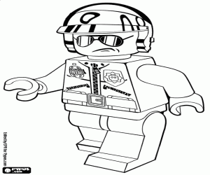 The Lego movie's police officer coloring page