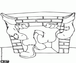 The legs of Santa Claus coloring page