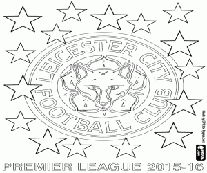 Leicester City, champion 2015-2016 coloring page