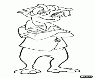 Lem, the protagonist of Planet 51 coloring page