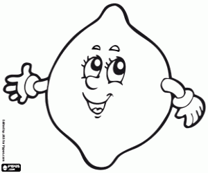 Lemon coloring page