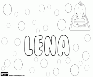 Lena, diminutive name coloring page