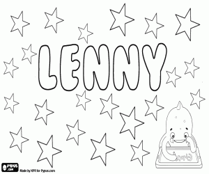 Lenny, name for child coloring page