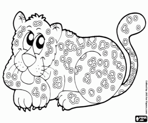 Leopard coloring page