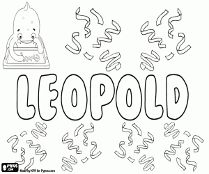 Leopold, name for child coloring page