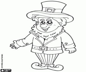 Leprechaun coloring page