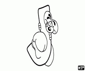 Letter J with the mischievous little mouse coloring page
