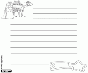 Letter to King Caspar coloring page