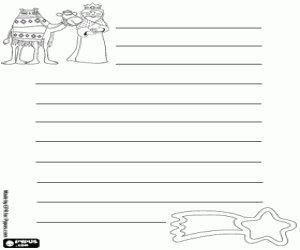A letter to the King Melchior coloring page