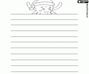 Letter with Pypus for Christmas coloring page