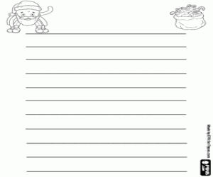 Letter with Pypus as Santa Claus coloring page