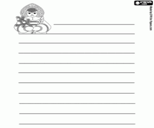 Letter with the Snow Maiden coloring page