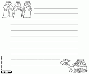 A letter to the three Kings coloring page