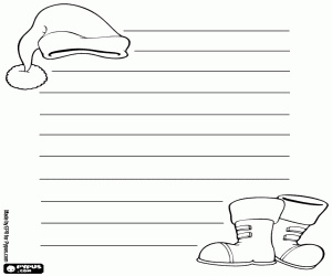 Letter of wishes for Santa Claus coloring page