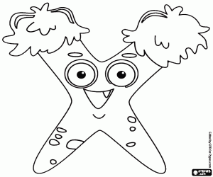 Letter X, a monster coloring page