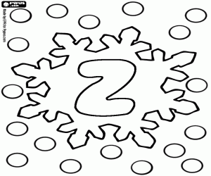 Letter Z in a snowflake coloring page