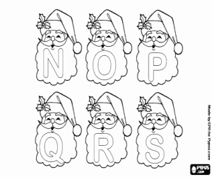Letters of Santa Claus from N to S coloring page