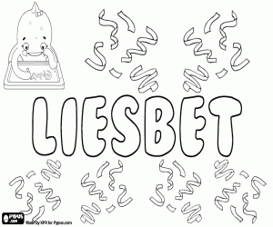 Liesbet, feminine name coloring page