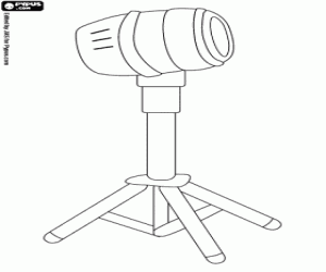 The lighting in a filming coloring page