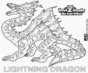 Lightning Dragon, Invizimals TLT coloring page