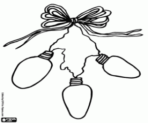 Lights for Christmas decoration coloring page