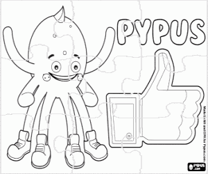 I like Pypus puzzle coloring page