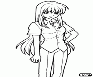 Lina or Rina in her human form coloring page