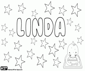 Linda, name in many languages coloring page