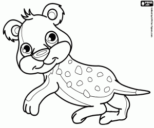 A lion cub coloring page