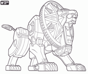 Lion Zord, Ninja Power Rangers coloring page