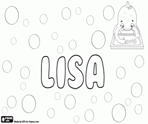 Lisa, feminine diminutive coloring page