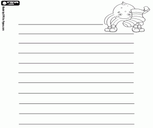 List of gifts with Pypus and sock coloring page