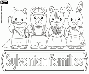 Little animals of Sylvanian Families coloring page