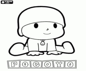 The little boy Pocoyo coloring page