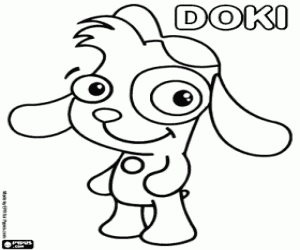 The little dog Doki coloring page