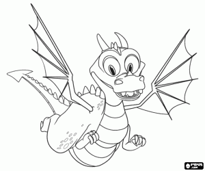 The little dragon Squirt coloring page