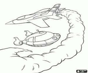 The Little Einsteins and a airplane coloring page