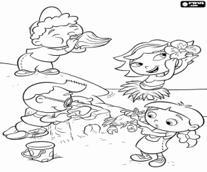 The Little Einsteins on the beach coloring page